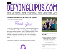 Tablet Screenshot of defyinglupus.com